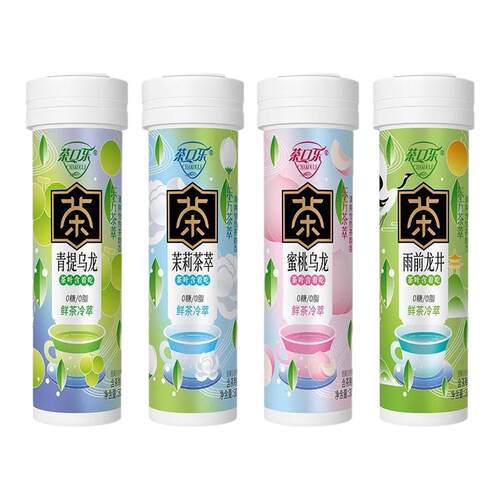 茶口乐蜜桃乌龙茶含片糖果果味压片糖东方茶萃 浙江大学茶叶含片
