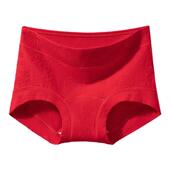 结婚本命年四角短裤 芬腾红色平角内裤 女纯棉10a级抗菌裆2025新款