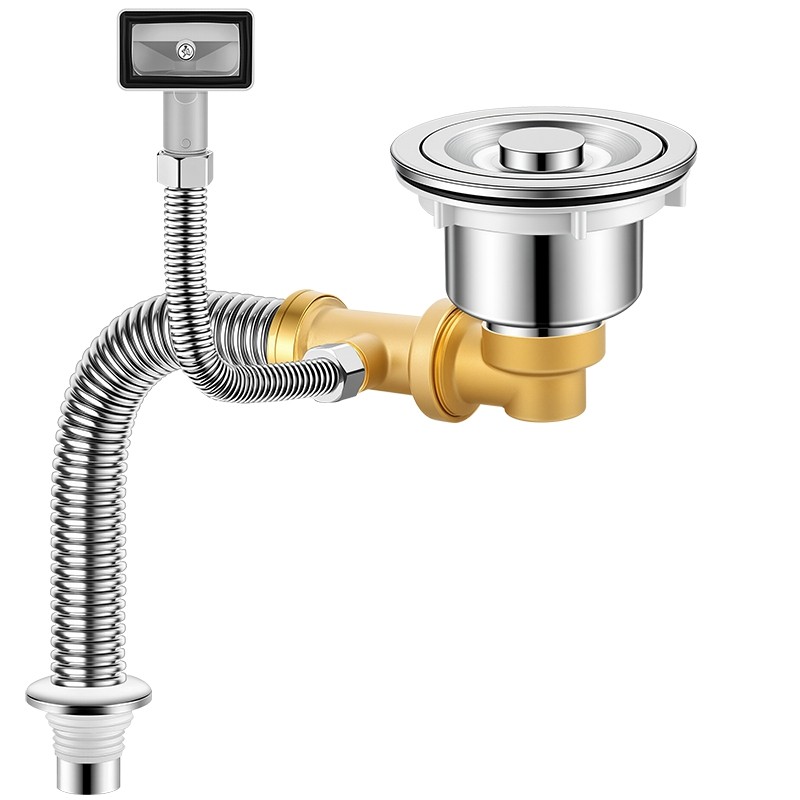 厨房洗菜盆下水管后置防臭单槽不锈钢下水器净水口水槽下水器套装,家装主材,水槽下水器,淘宝优惠券,粉丝福利购,淘宝优惠卷