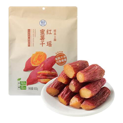 盒马 鲜蒸0脂红瑶蜜薯干 650g