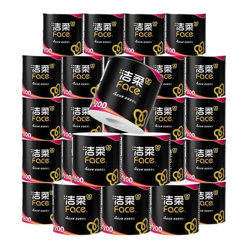 洁柔卷纸4层200g27卷家用实惠装