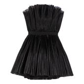 末6折Maje2025秋冬新款 女装 法式 季 气质黑色抹胸短款 收腰连衣裙