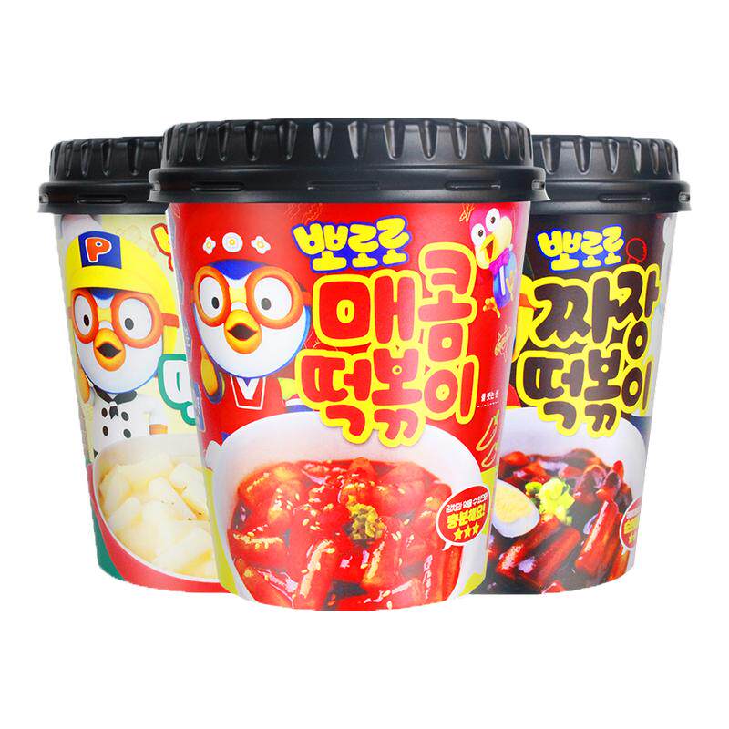 韩国进口啵乐乐炒年糕波波乐芝士炸酱面奶油儿童速食宝露露年糕条