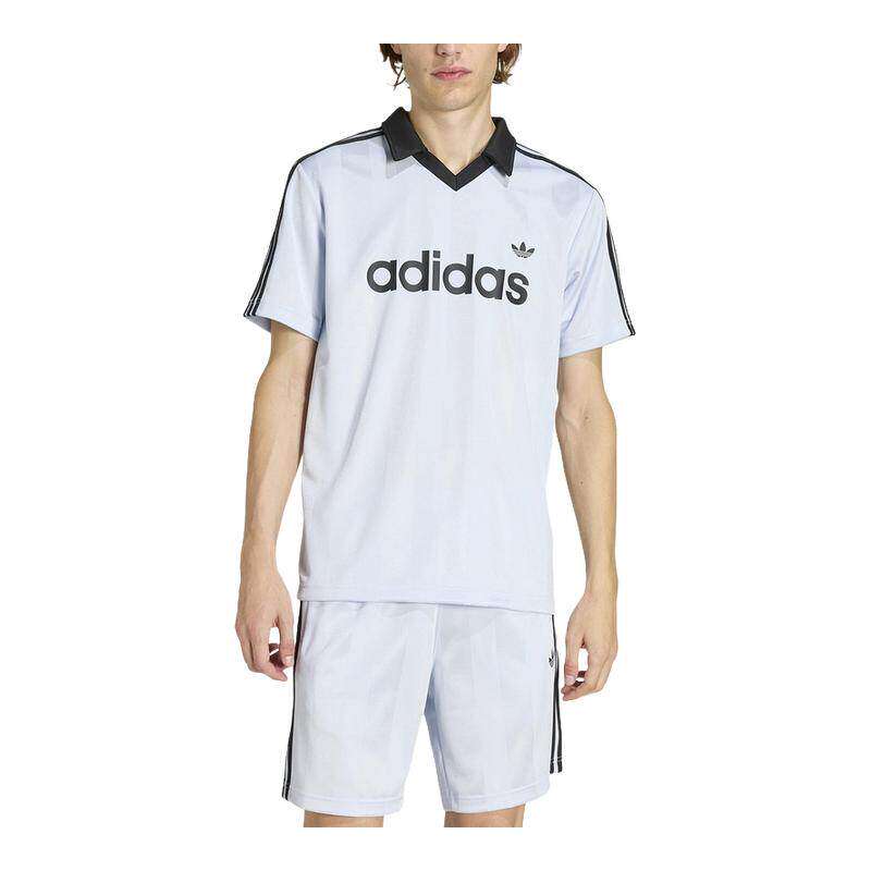 adidas阿迪达斯三叶草V领足球衫2026夏男adicolor