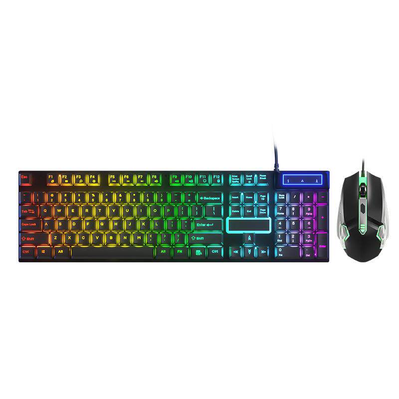 机械手感键盘鼠标套装有线电竞游戏用办公静音笔记本电脑台式键鼠