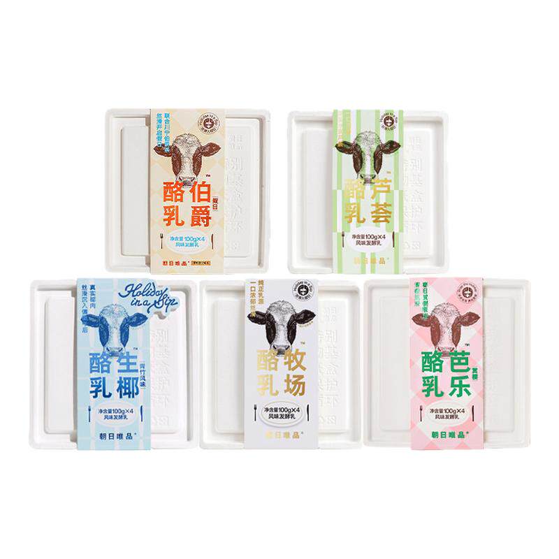 顺丰  朝日唯品酸奶酪乳12杯牧场生椰伯爵芭乐芦荟100g风味发酵乳