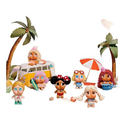 壹号泡泡玛特CRYBABY哭娃 Vacation Mode On系列搪胶毛绒挂件盲盒