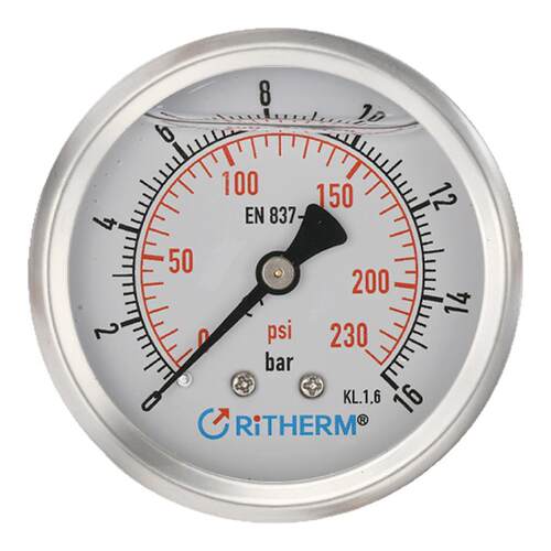 RITHERM欧标高品质轴向压力表