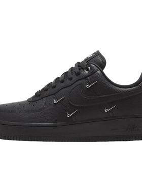 Nike耐克女鞋AIR FORCE 1 AFI黑银四勾 空军一号运动鞋HQ1180-001
