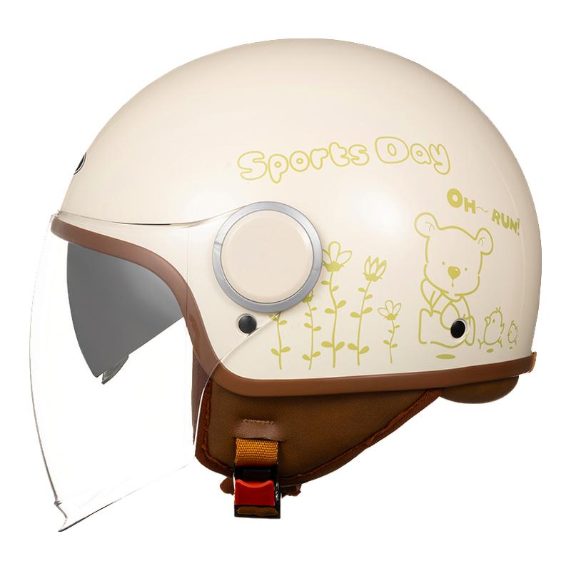 野马头盔双镜电动摩托车男女四季半盔电瓶秋冬安全帽新国标3C认证