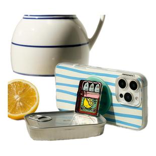 【海岸一日】PopSockets泡泡骚手机气囊支架磁吸指环扣 圆啪嗒 番茄红棋盘 格纹 意面 番茄 沙丁鱼 水波