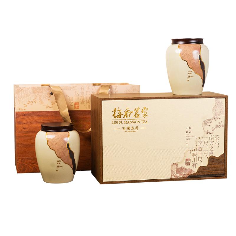 狮峰西湖龙井茶叶礼盒装送礼长辈高档年货节礼物200g茶叶明前特级