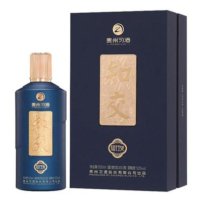 【百亿补贴】贵州习酒知交酒知行义53度酱香型白酒500ml整箱装