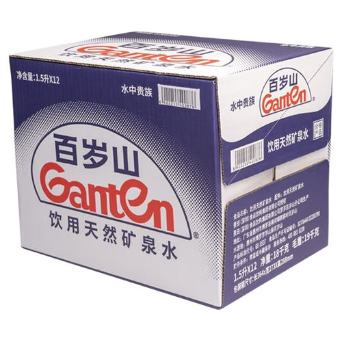 百岁山饮用天然矿泉水箱装水1.5L*12瓶/箱家庭饮用纯净水整箱装