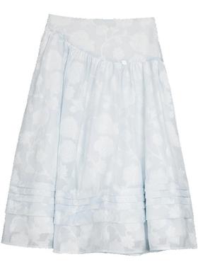 【ESTER HSU】ELLE法式印花优雅半身裙女2025夏新款时髦a字裙伞裙