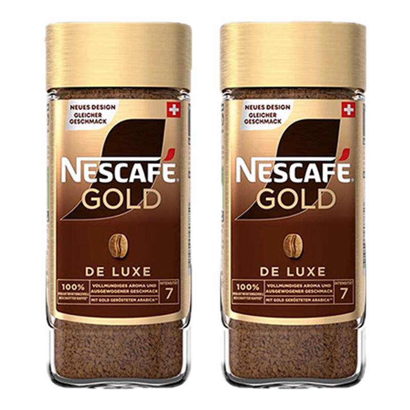 雀巢咖啡Gold金牌咖啡200g冻干速溶即溶无蔗糖美式nescafe黑咖啡