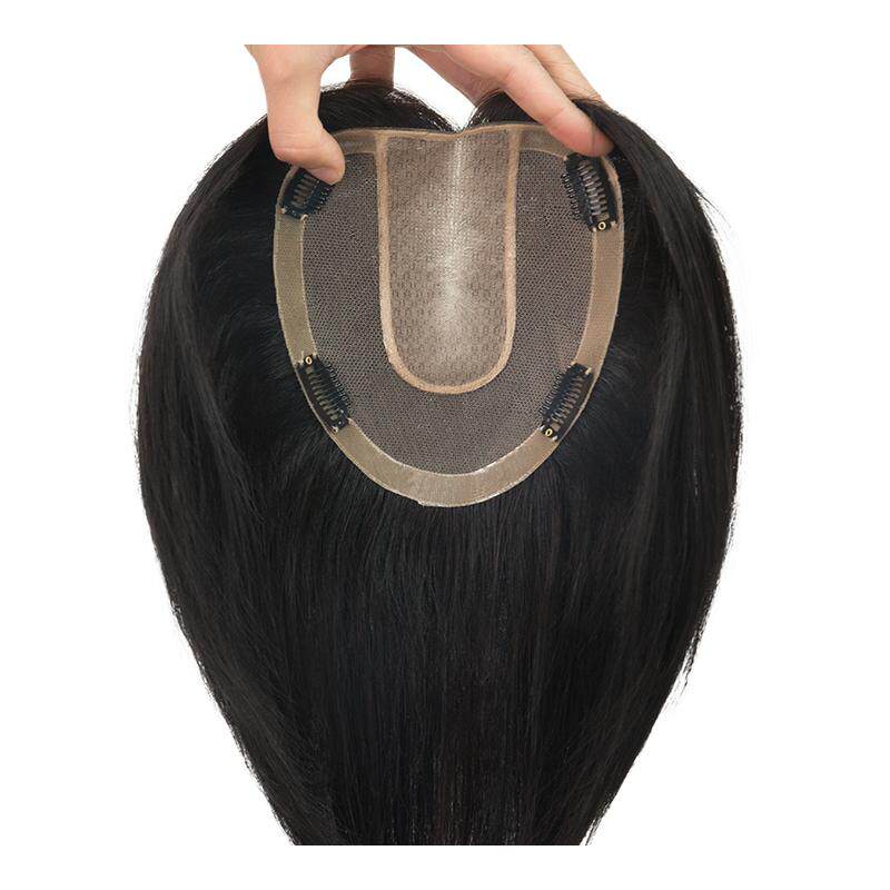 美禾 假发女长发真发发片 头顶补发片真发无痕隐形 遮白发假发片