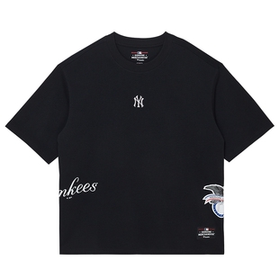 FANATICS x MLB联名款NY/LA落肩宽松短袖T恤运动休闲风男女同款潮