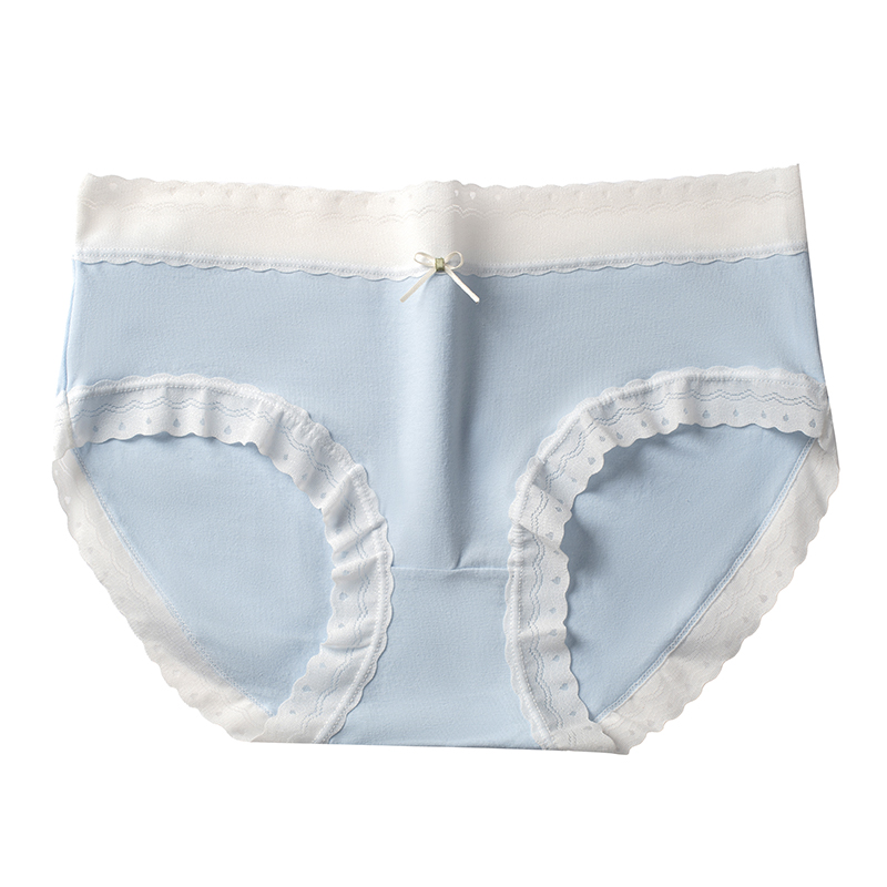 蝶安芬纯棉内裤女2025新款7A级弹力大码桑蚕丝中腰女士全棉三角裤