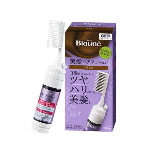 花王局部一梳黑植物遮白发染发膏