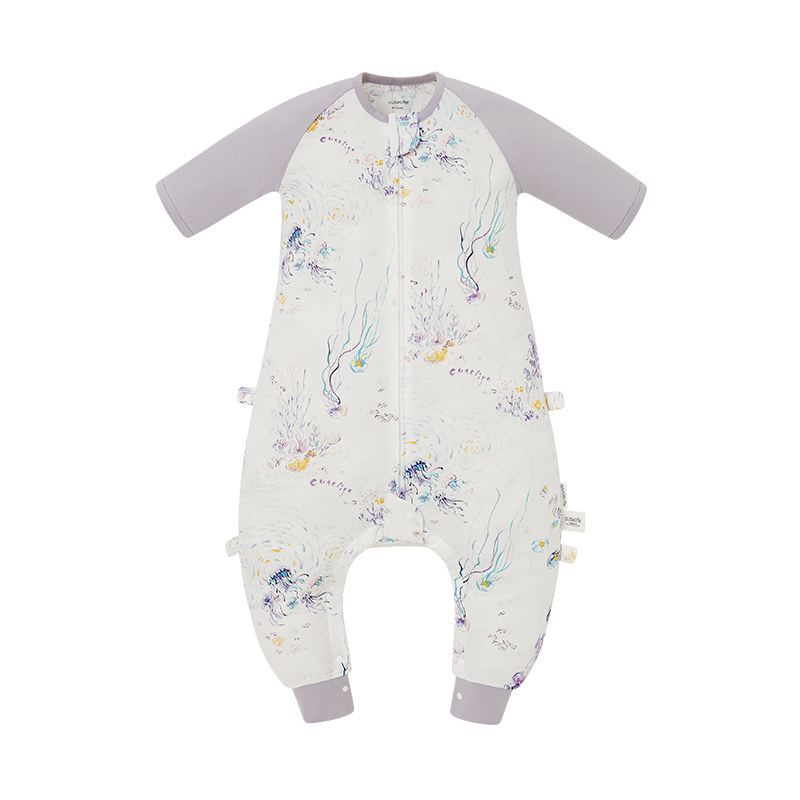 cutelife【轻羽】宝宝睡袋春夏秋双四六层竹棉分腿睡袋防踢被A类