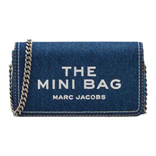 【折扣】MARC JACOBS/莫杰 MINI 丹宁牛仔链条轻便斜挎手拿包