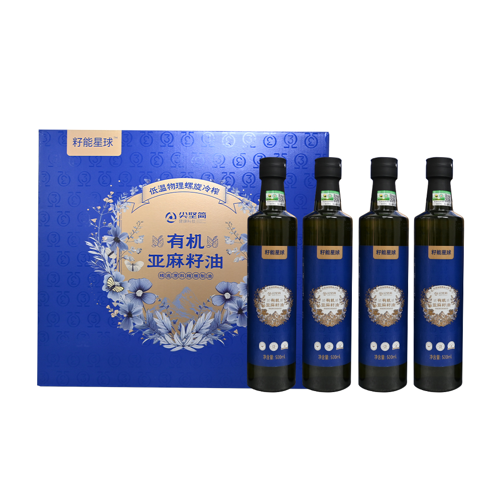 尖坚简有机一级冷榨亚麻籽油