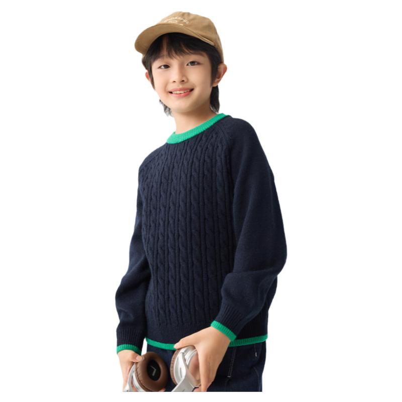 巴拉巴拉男童毛衣大童圆领针织衫