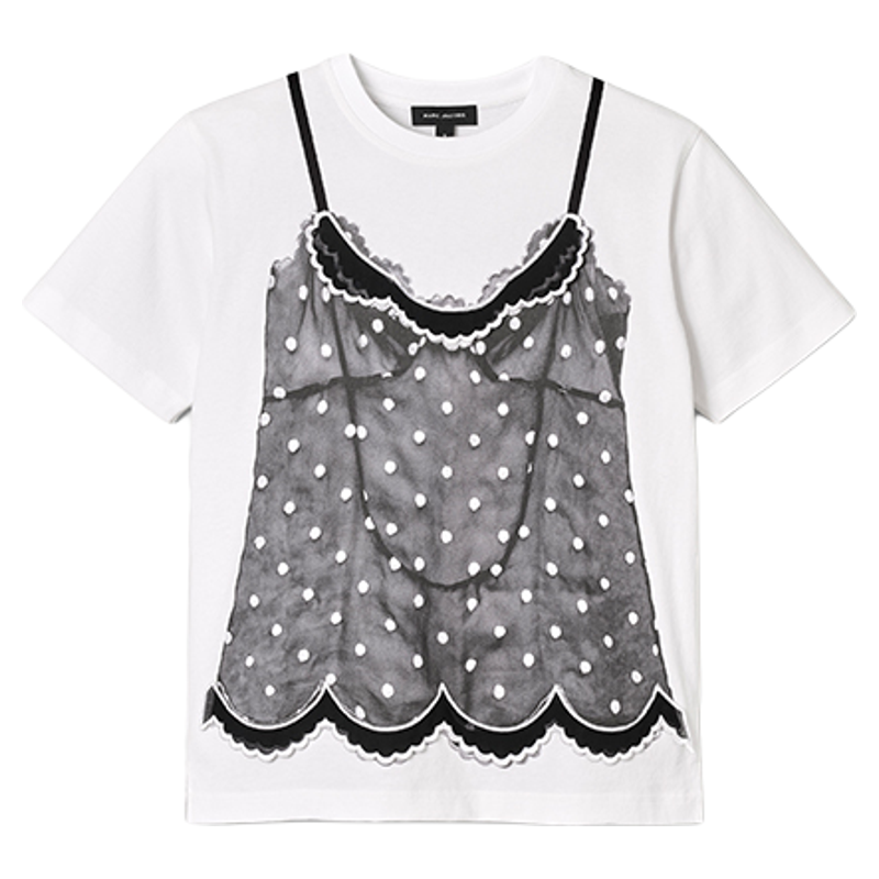 【季末折扣】MARC JACOBS/莫杰 MJ 纯棉立体印花波点设计T恤上衣
