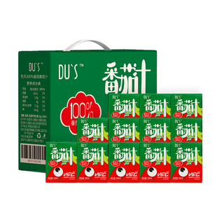 杜氏番茄果蔬汁饮料0脂肪100%NFC果蔬汁蔬果汁200ML*12盒整箱
