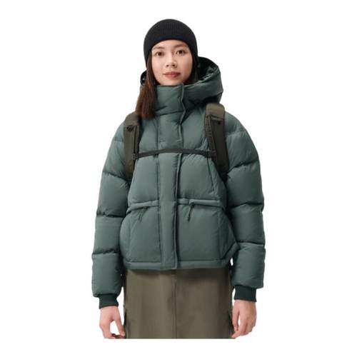 秋冬女短款连帽羽绒服保暖面包服