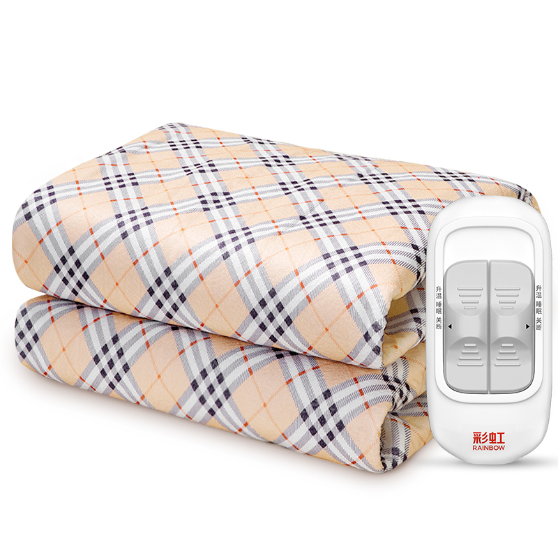 彩虹电热毯双人双控调温家用安全定时电褥子单人无水暖毯辐射包邮