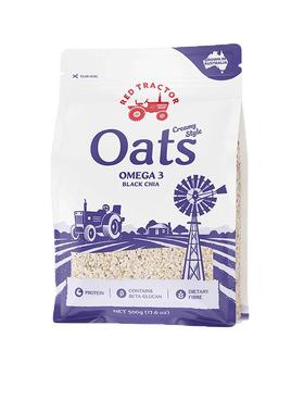 红色拖拉机澳大利亚进口奇亚籽亚麻籽oats燕麦片营养谷物早餐轻食