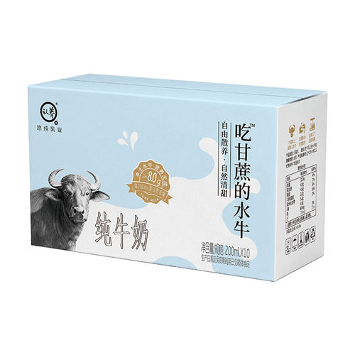 认养吃甘蔗的水牛学生早餐高钙奶