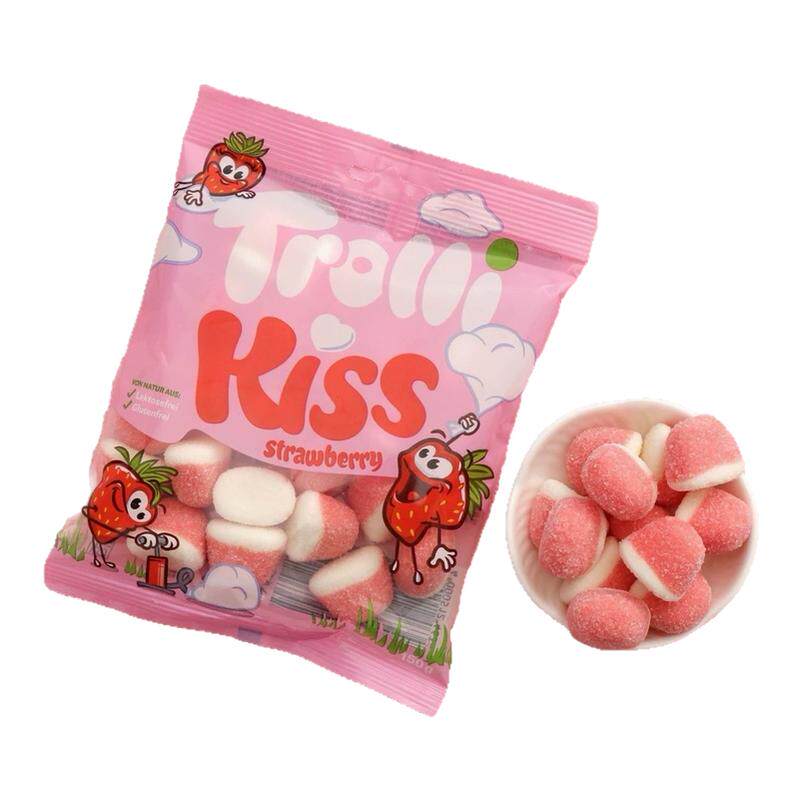接吻糖德国进口Trolli棉花糖口力Kiss亲吻糖恋爱糖果进口网红糖果