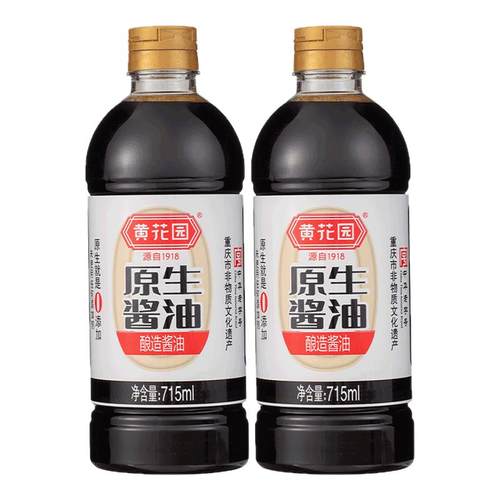 黄花园715ml*2瓶原生酱油0添加