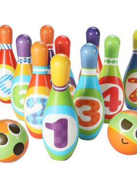 儿童保龄球玩具宝宝亲子互动早教益智室内外运动专用实心球男孩