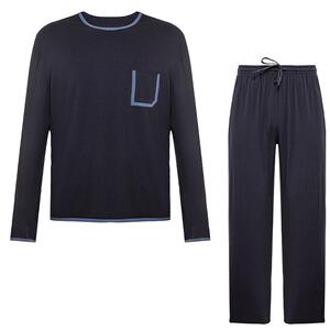 【1号睡眠衣】爱慕先生情侣圆领套头高弹家居服套装男女春夏睡衣