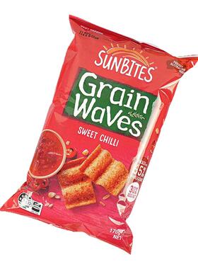 澳洲进口 SUNBITES甜辣味波浪形谷物片麦香膨化食品170g