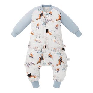 cutelife 轻暖竹棉秋冬夹棉睡袋儿童宝宝防踢被防寒A类 轻羽