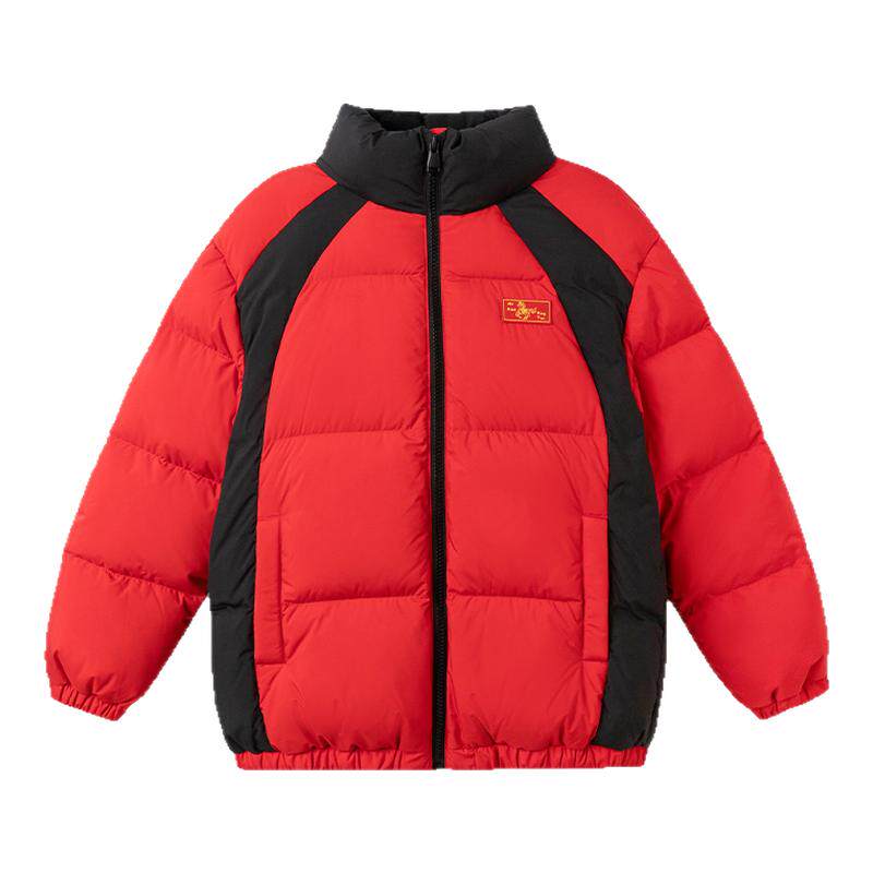 巴拉巴拉男童女童羽绒服中大童加厚外套儿童红色拜年服2025冬装