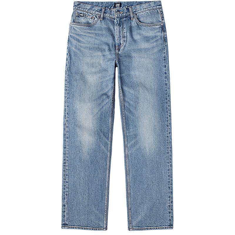 【张凌赫代言】Lee25冬新舒适阔腿五袋款天丝垂感中蓝色男牛仔裤