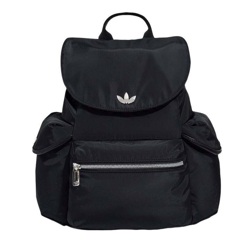 adidas阿迪达斯三叶草翻盖抽绳3D立体侧袋书包运动双肩包 LD6375