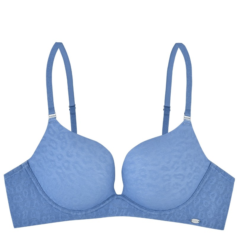 MYBODY商场同款内衣女小胸聚拢显大舒适无痕细闪肩带时尚豹纹文