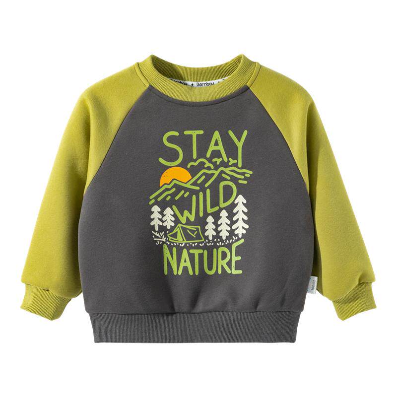 贝贝怡童装长袖套头卫衣男女童运动休闲风上衣2026春季新款秋装