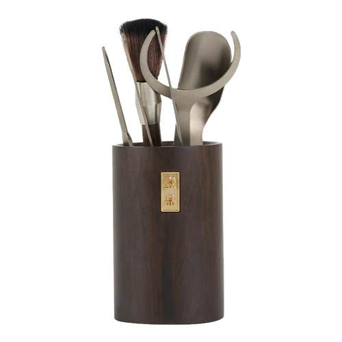 益武黑檀木茶道六君子