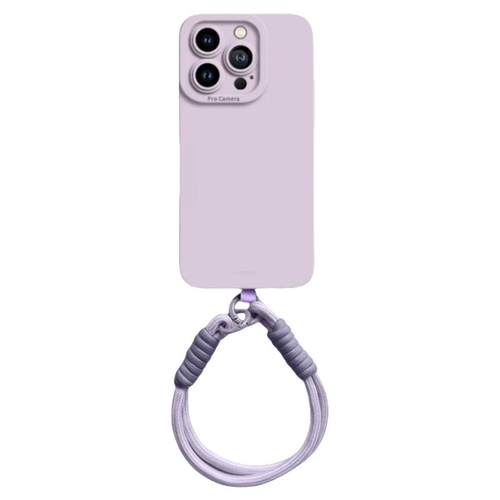 适用16promax手机壳新款iphone17pro保护套15高级感14plus液态硅胶13全包防摔12腕带手绳斜挎xs/xr简约女软