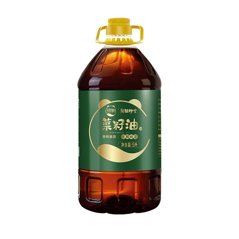 熊猫炒堂压榨纯正菜籽油5L包邮