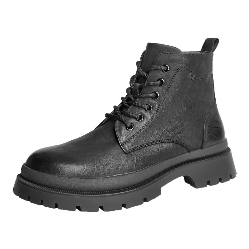 侯明昊明星同款百丽男鞋