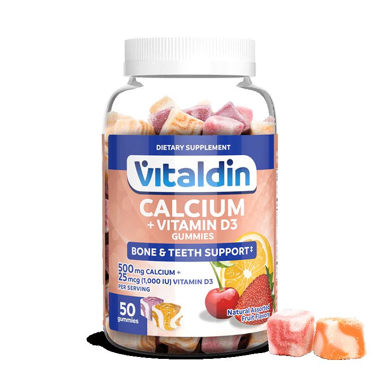 Vitaldin钙维生素D3软糖补钙维d3成人儿童咀嚼高钙片宝宝钙vd3